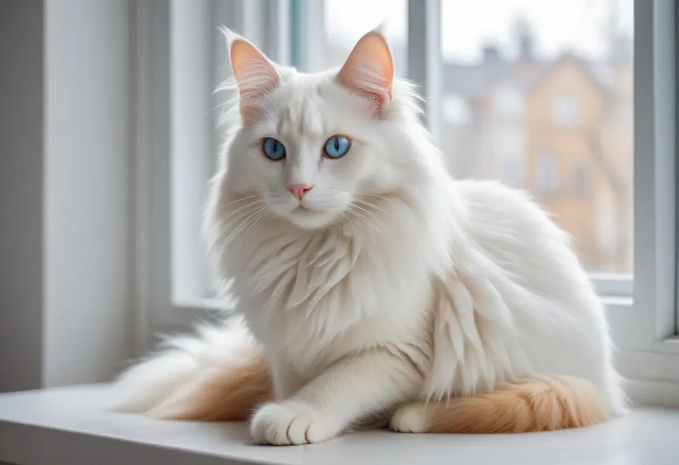 Gato de raza Angora Turco