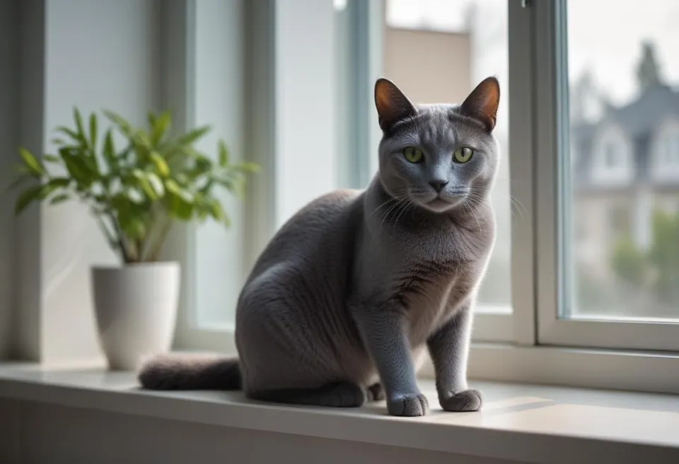 Gato de raza Azul Ruso