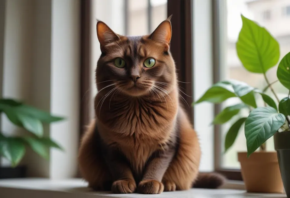 Gato de raza Havana Brown