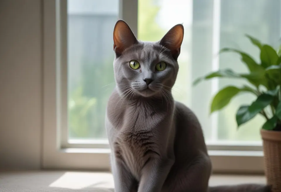 Gato de raza Korat