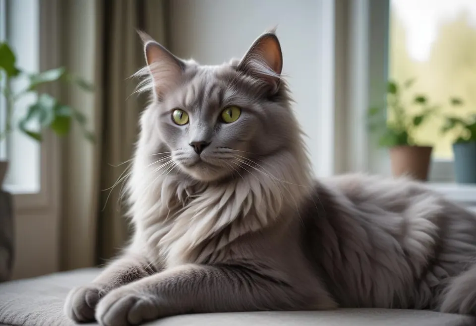 Gato de raza Nebelung