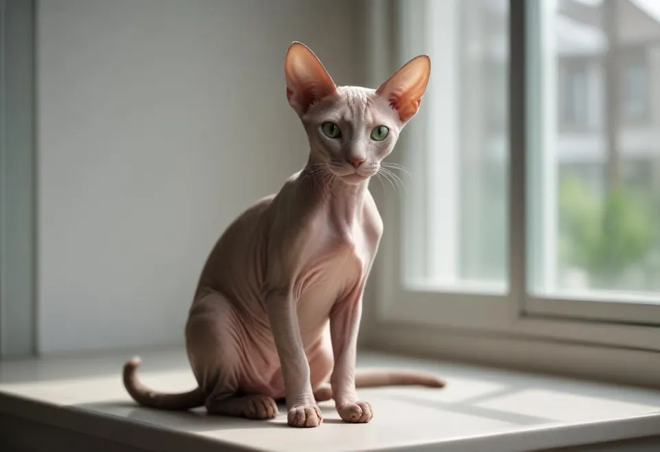 Gato de raza Peterbald