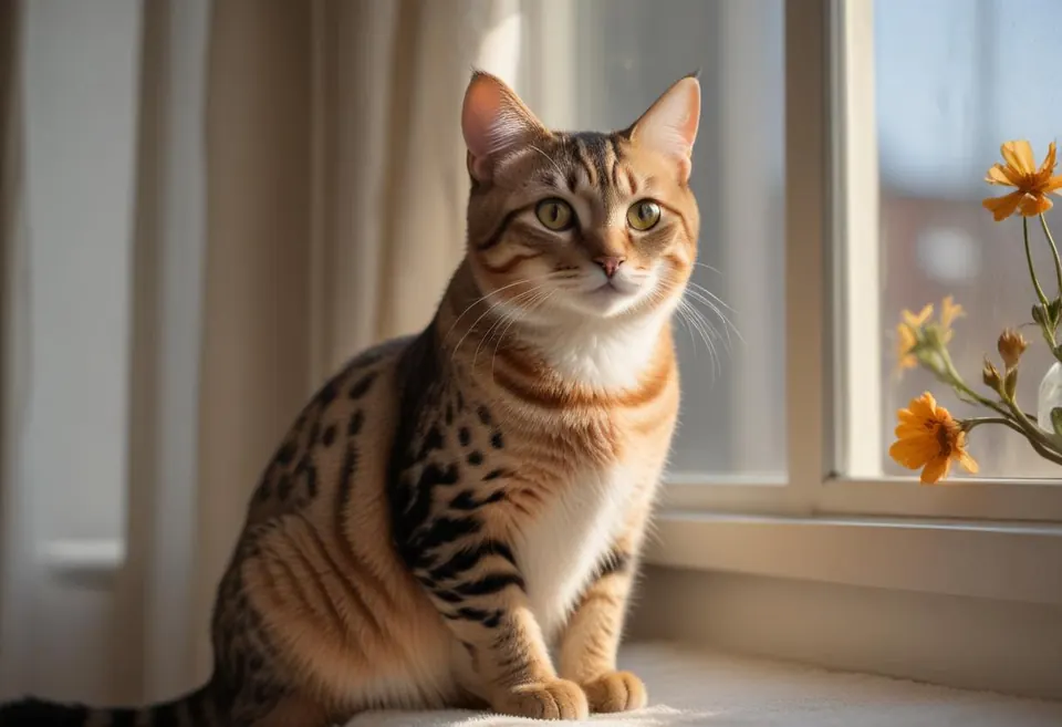 Gato de raza Serengeti