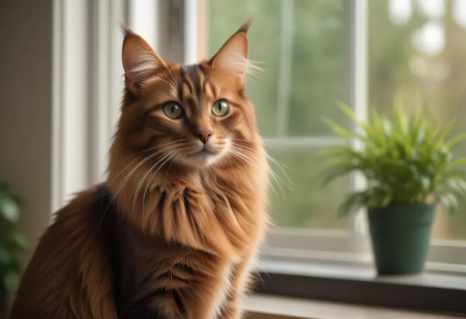 Gato de raza Somalí