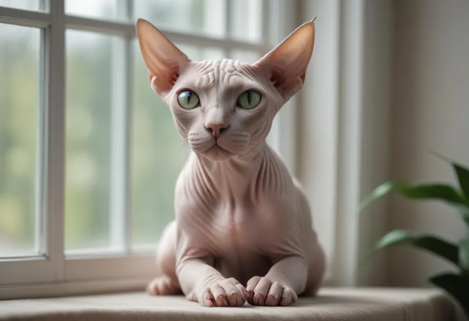 Gato de raza Sphynx